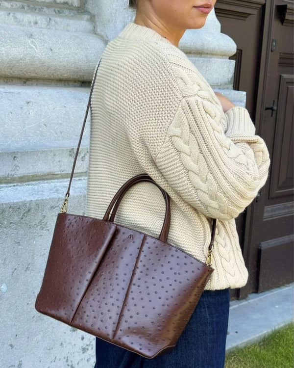 Mini Horizon - ostrich chocolate brown