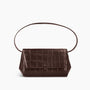 Ikon Clutch - soft croco espresso