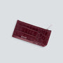 Cardholder - croco aubergine