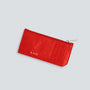 Cardholder - soft croco poppy red