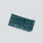 Cardholder - croco dark teal