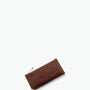Cardholder - ostrich chocolate brown