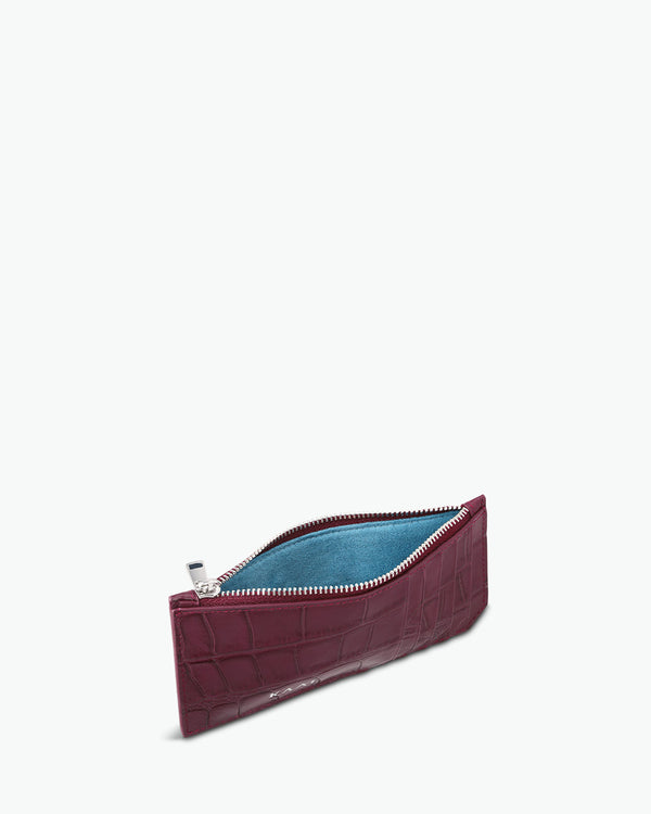 Cardholder - soft croco merlot