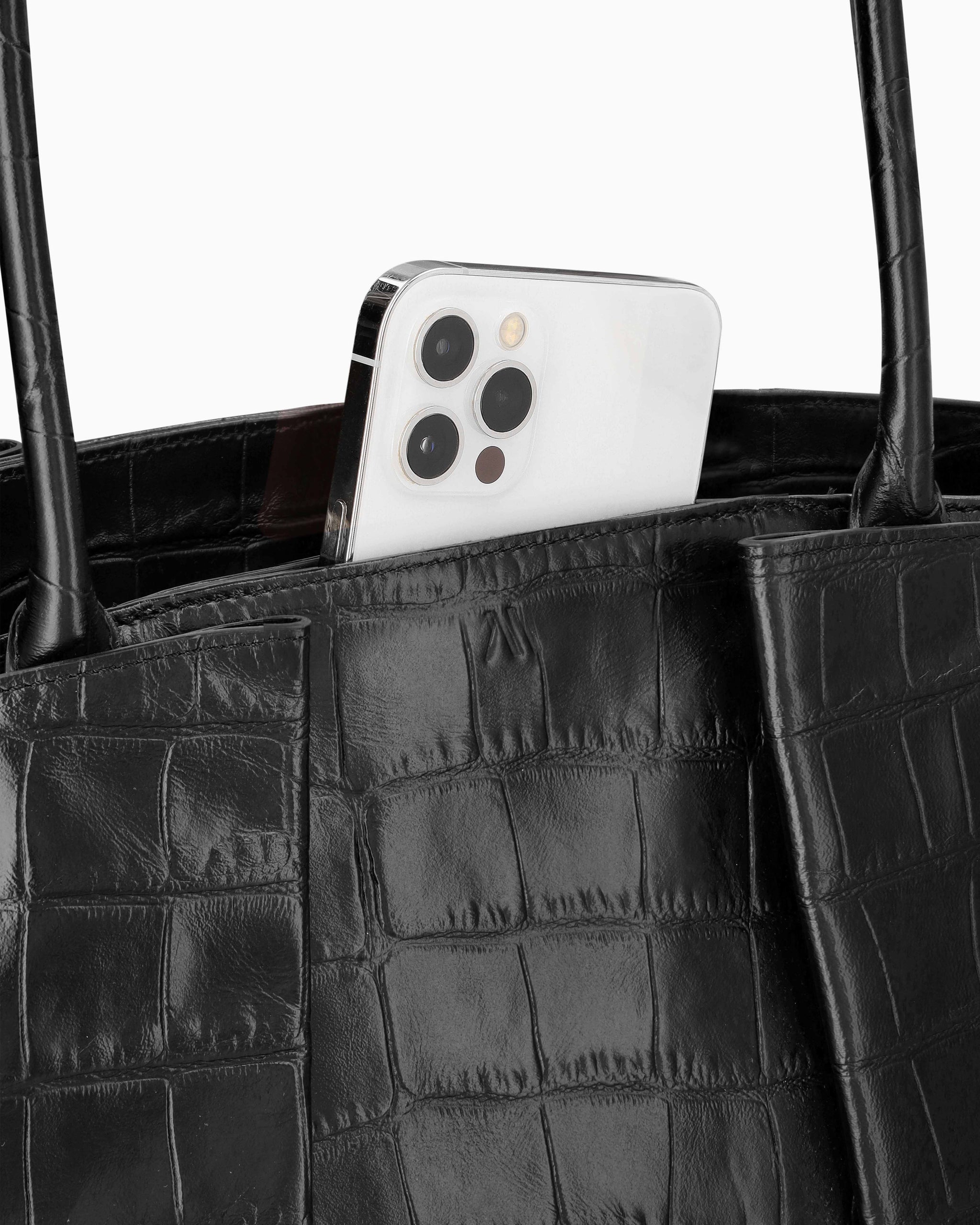 Horizon Soft Croco black - Stylish & Functional Work bag – Kaai