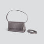 Ikon Clutch - mini croco steel grey