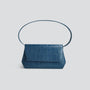 Ikon Clutch - soft croco navy blue