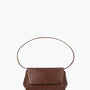 Ikon Clutch - ostrich chocolate brown