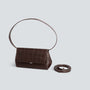 Ikon Clutch - soft croco espresso