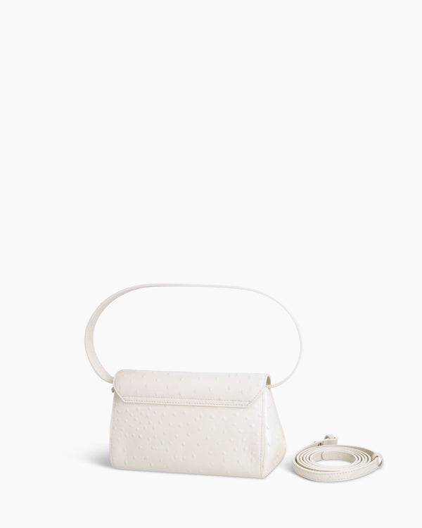 Ikon Clutch - ostrich cream