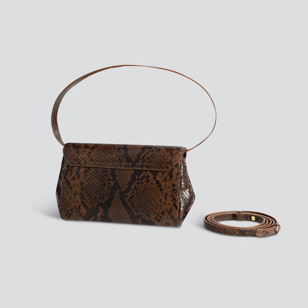 Ikon Clutch - snake dark brown