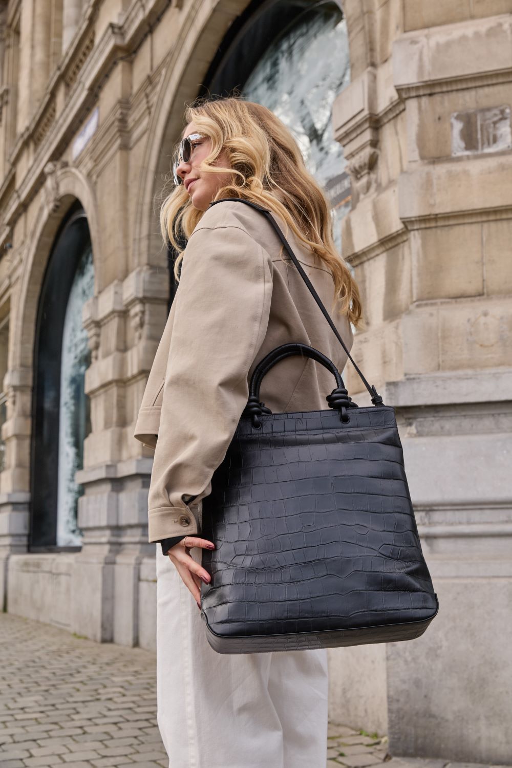 バッグ・ポーチ Kaaa4 Loop - soft croco black – Kaai Bags | North America