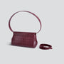 Ikon Clutch - croco aubergine