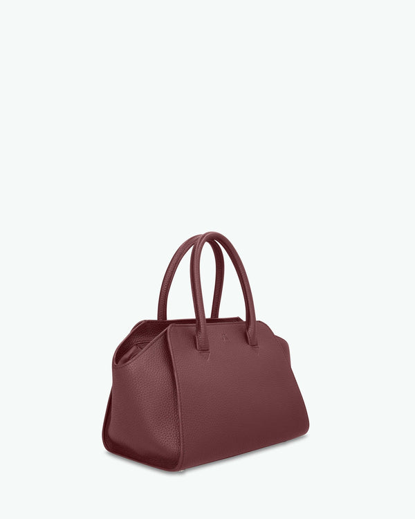 Mini Voyager - grain dark burgundy