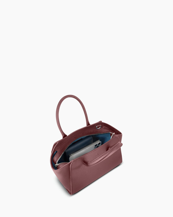 Mini Voyager - grain dark burgundy