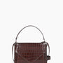 Muse Shoulderbag - croco dark chocolate