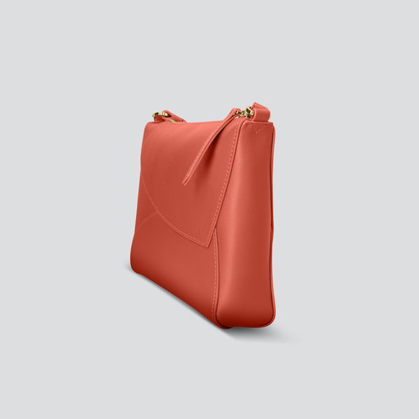 Rebel Clutch - soft touch terracotta
