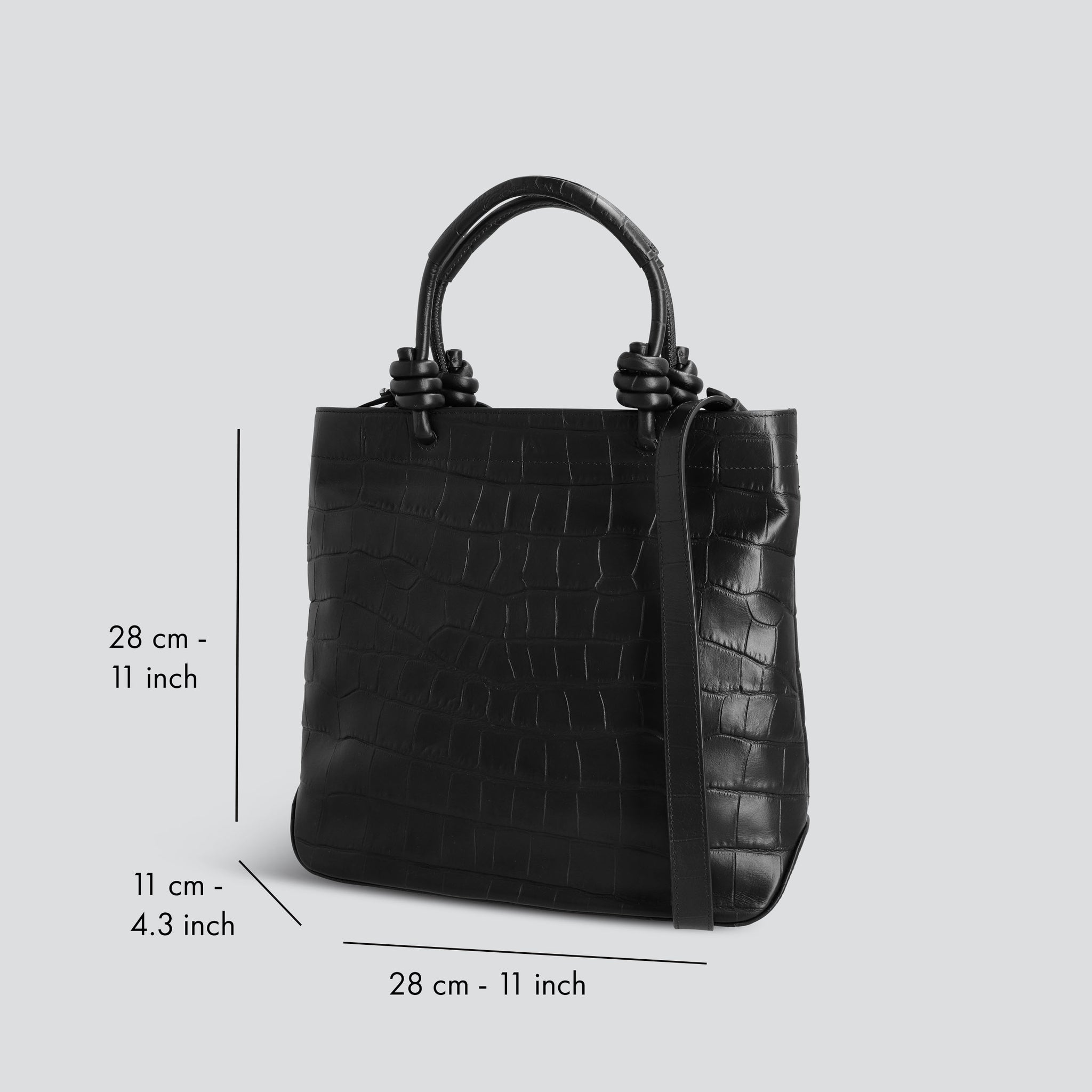 Mini Loop - soft croco black – Kaai Bags | North America