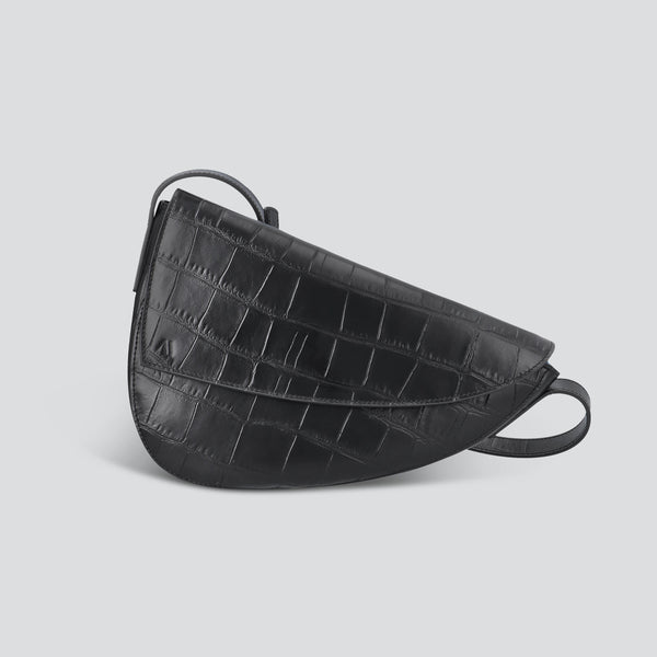 Rebel Cross Body - soft croco black – Kaai Bags | North America