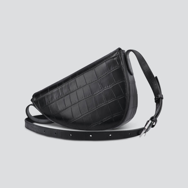 Rebel Cross Body  - soft croco black