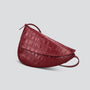 Rebel Cross Body  - soft croco dahlia red