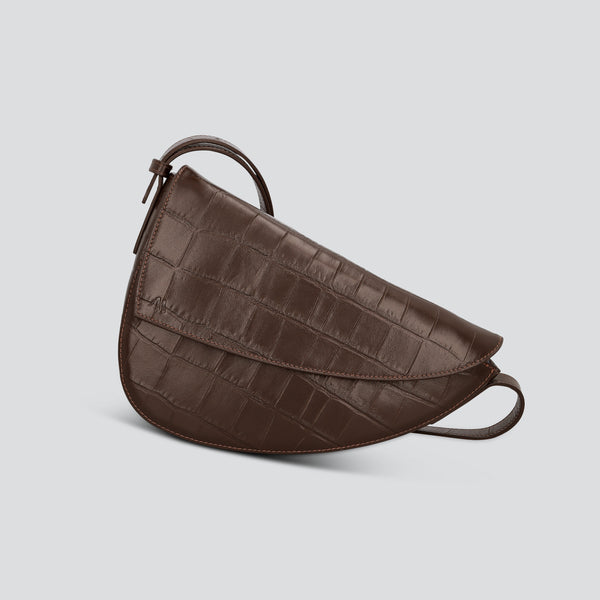 Rebel Cross Body  - soft croco espresso