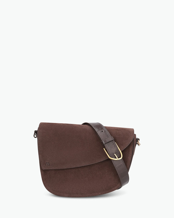 Rebel Saddle Bag - suede espresso