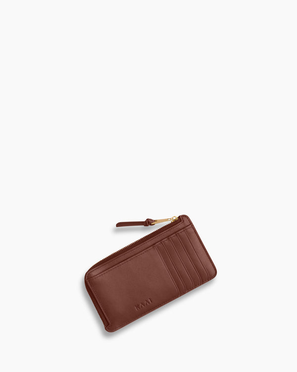 Rebel Cardholder - soft touch chestnut brown