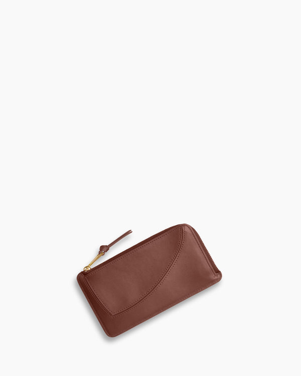 Rebel Cardholder - soft touch chestnut brown