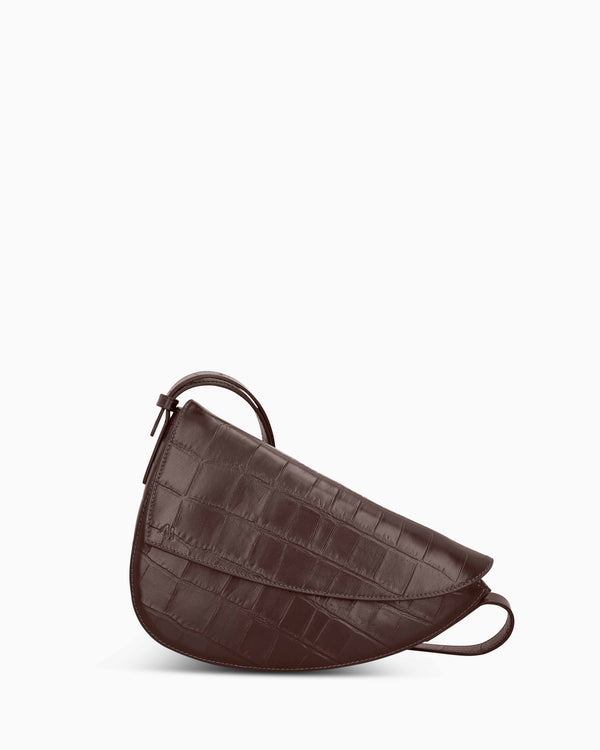Rebel Cross Body  - soft croco espresso