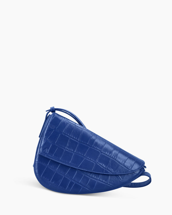 Rebel Cross Body  - soft croco indigo blue