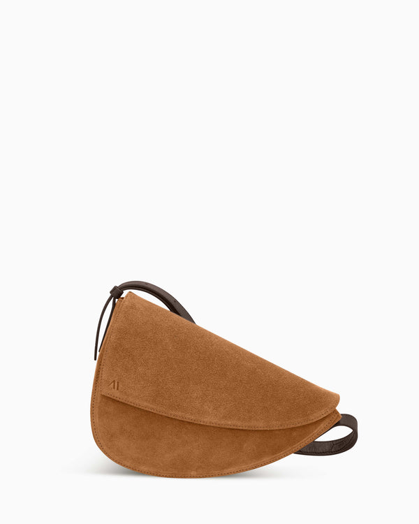 Rebel Cross Body - suede cognac