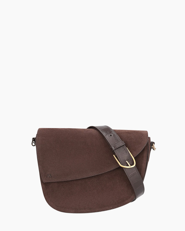 Rebel Saddle Bag - suede espresso
