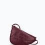 Rebel Cross Body  - soft croco merlot