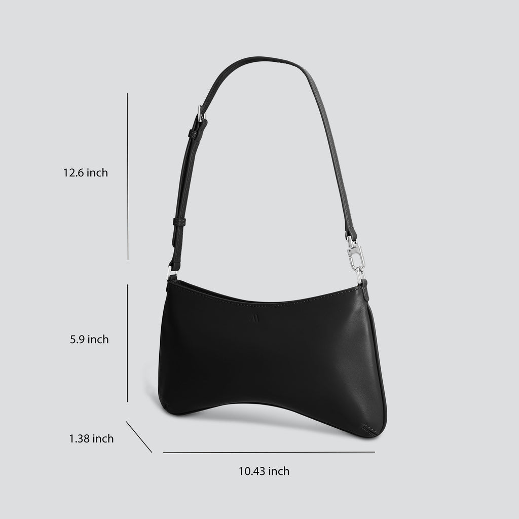 Slim Arch - croco black – Kaai Bags | North America