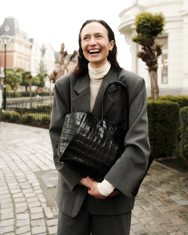 Voyager - soft croco black