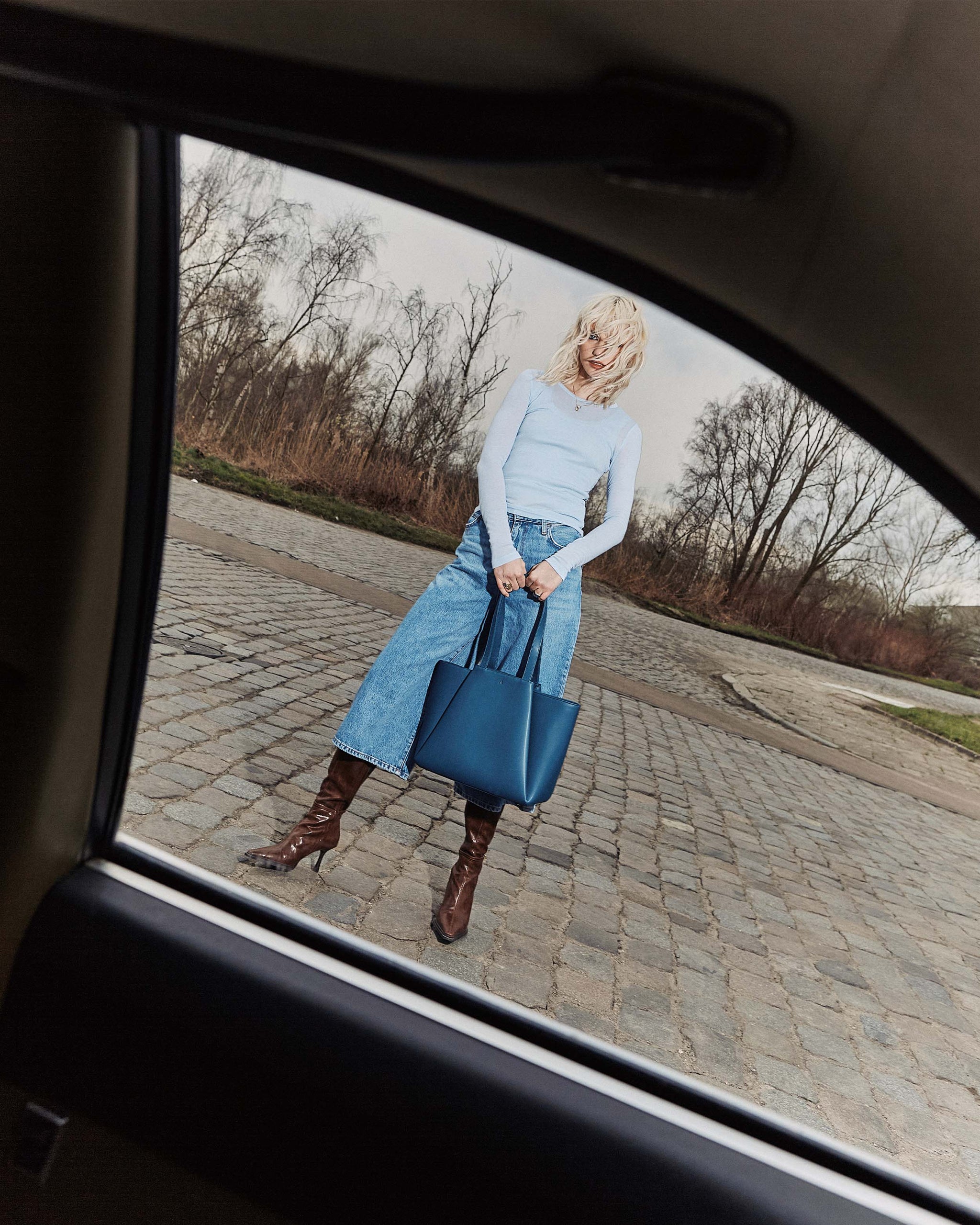 Midi Pyramid - teal blue – Kaai Bags | North America